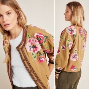 Anthropologie Embroidered Jacket